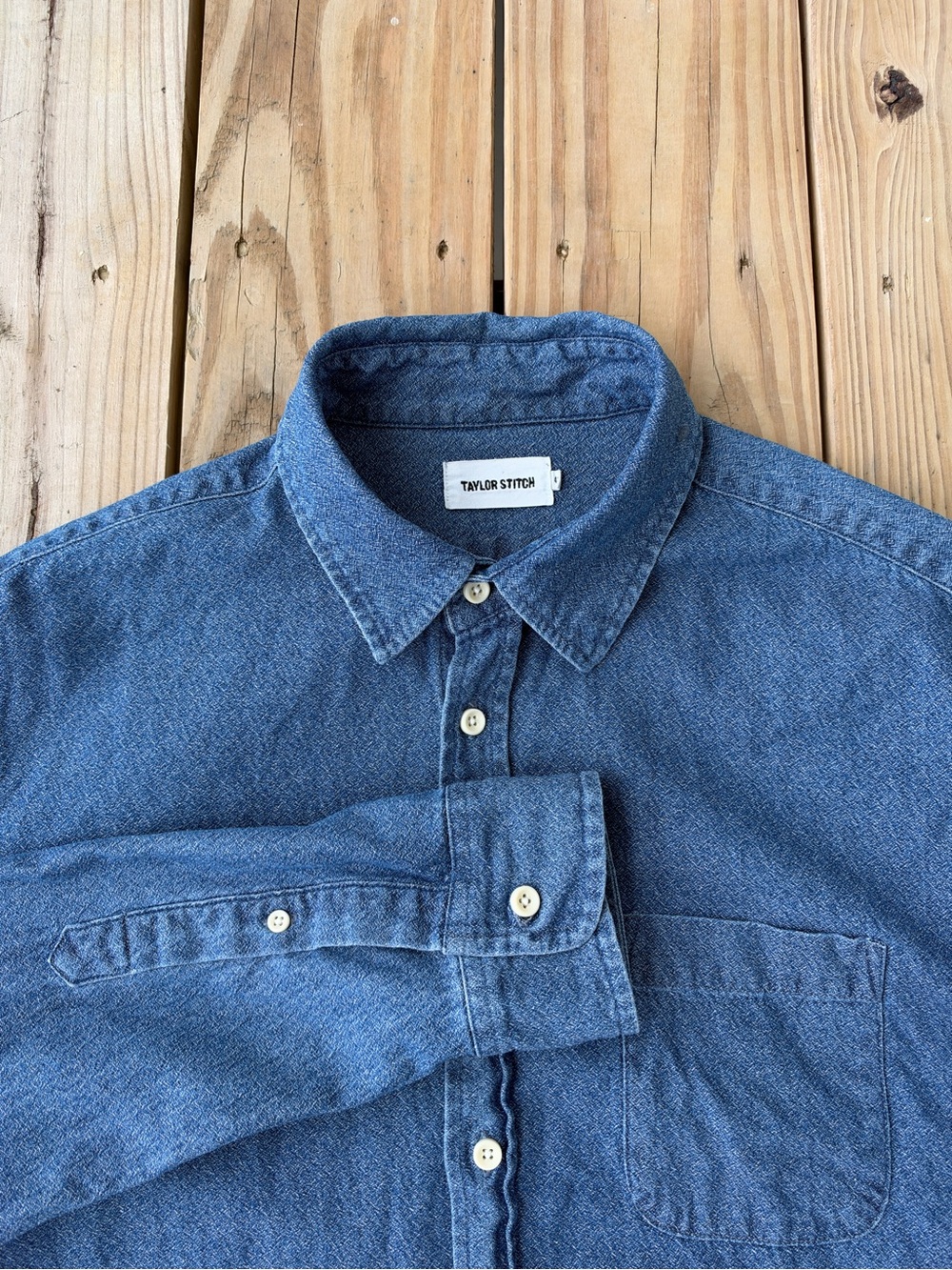 Taylor Stitch The California Shirt Men's 42 Blue Button Down Organic Cotton